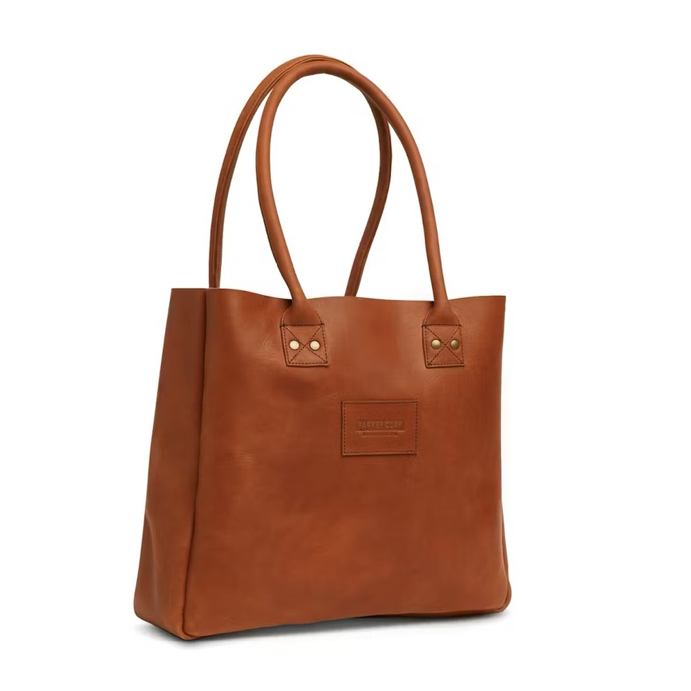 Parker clay signature leather tote